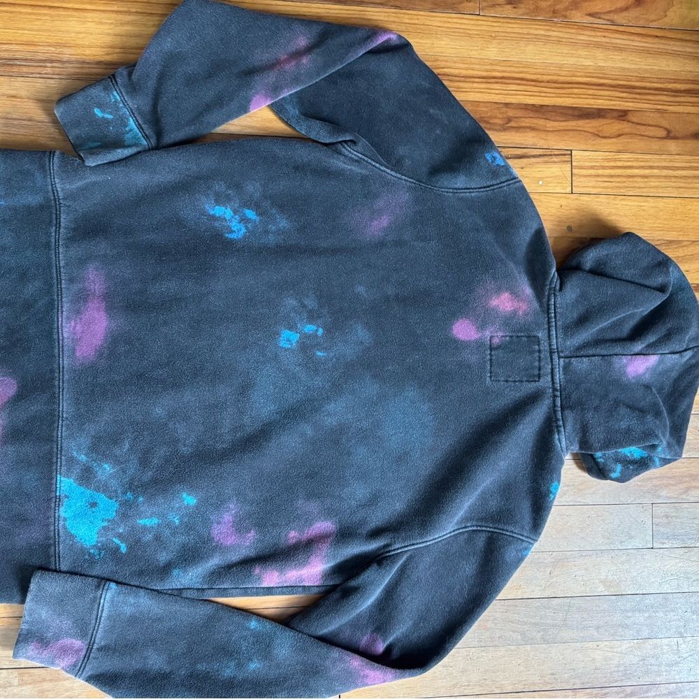 Hollister Must Have Collection Black and Grey Hoodie with Blue and Pink Tie-Dye - Picture 8 of 11